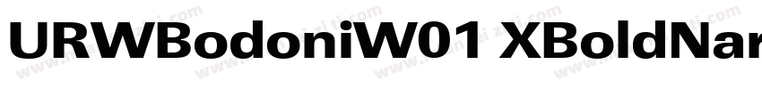 URWBodoniW01 XBoldNarrowD字体转换